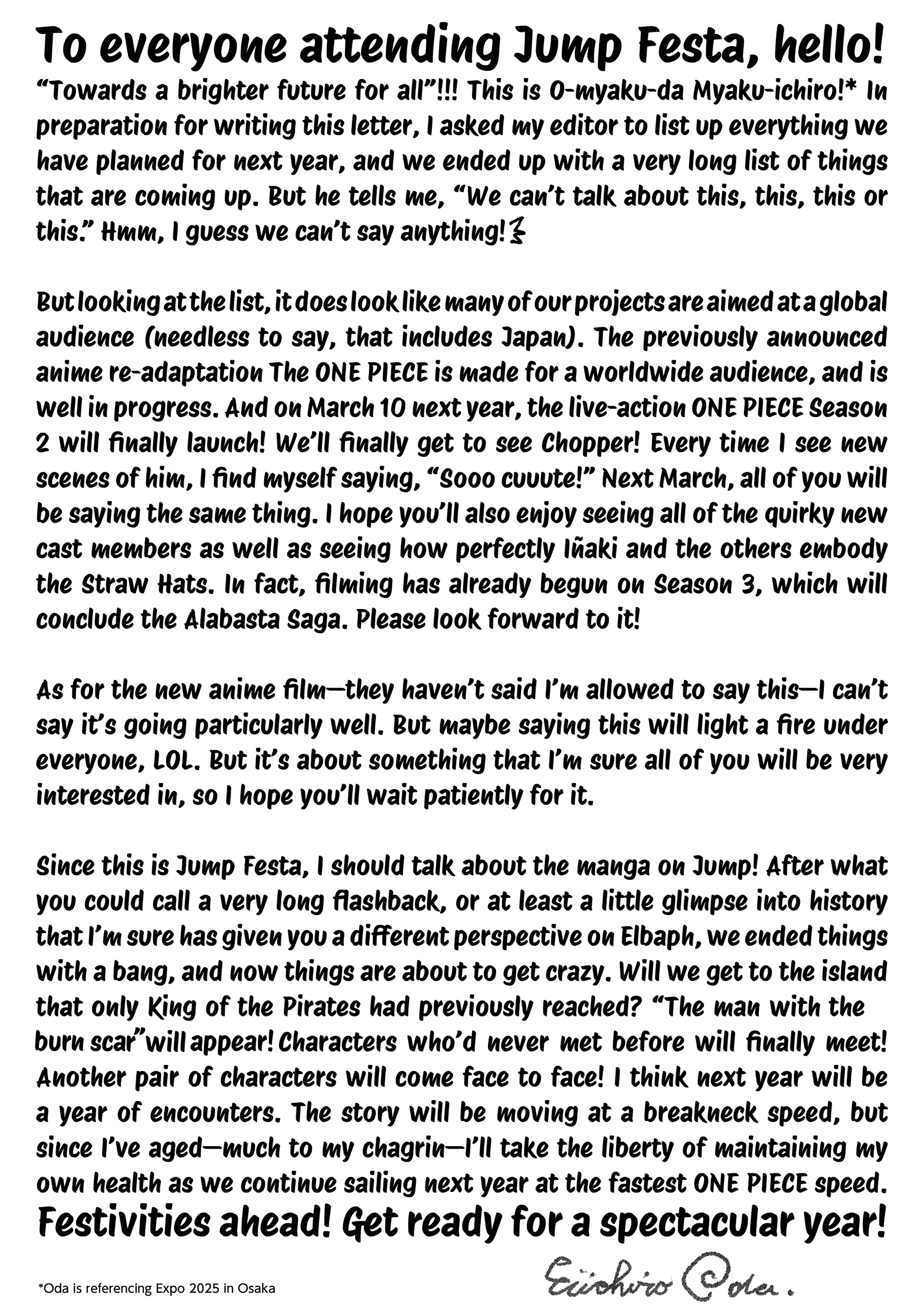 Featured image for Oda's Game-Changing Jump Festa Announcement: One Piece Enters Its Final Countdown