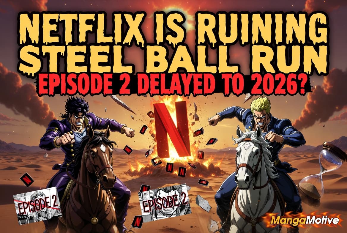 Featured image for Netflix is RUINING JoJo’s Bizarre Adventure: Steel Ball Run – Episode 2 Delayed. Fans Are Boycotting!